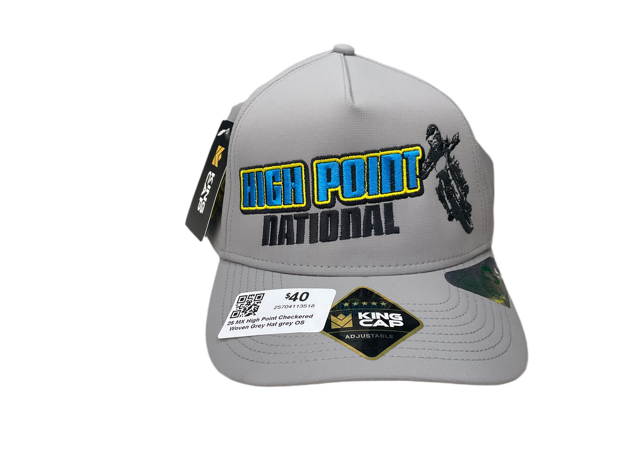 25 MX High Point Checkered Woven Grey Hat