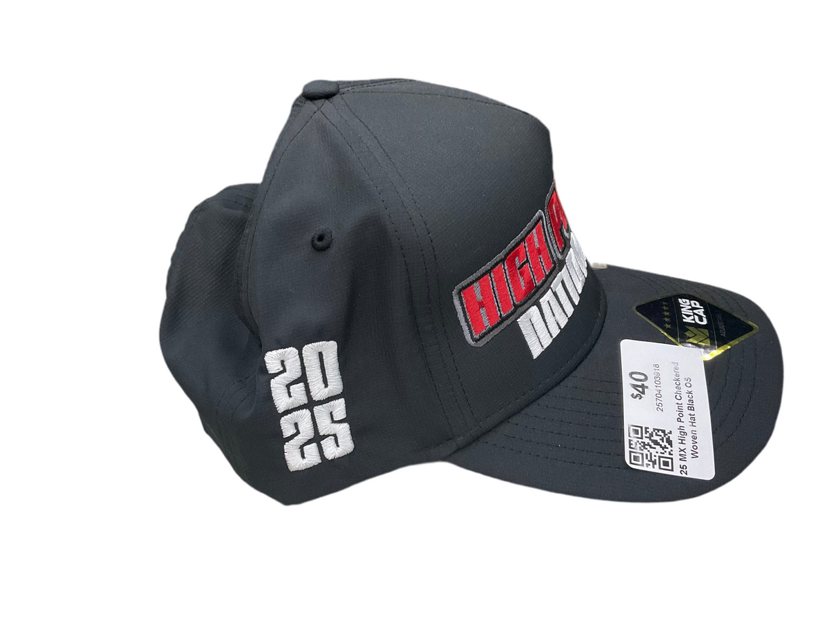 25 MX High Point Checkered Woven Black Hat