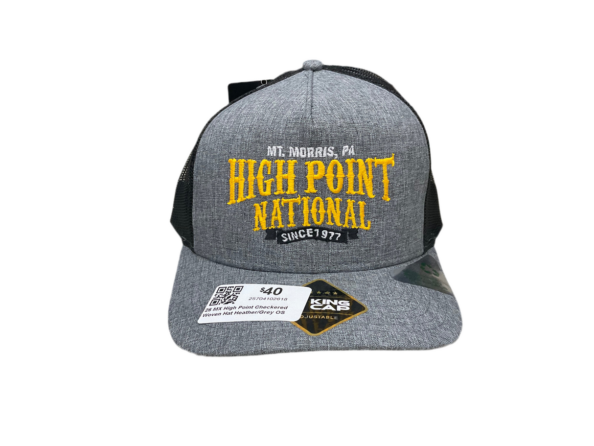 25 MX High Point Checkered Woven Two Tone Hat