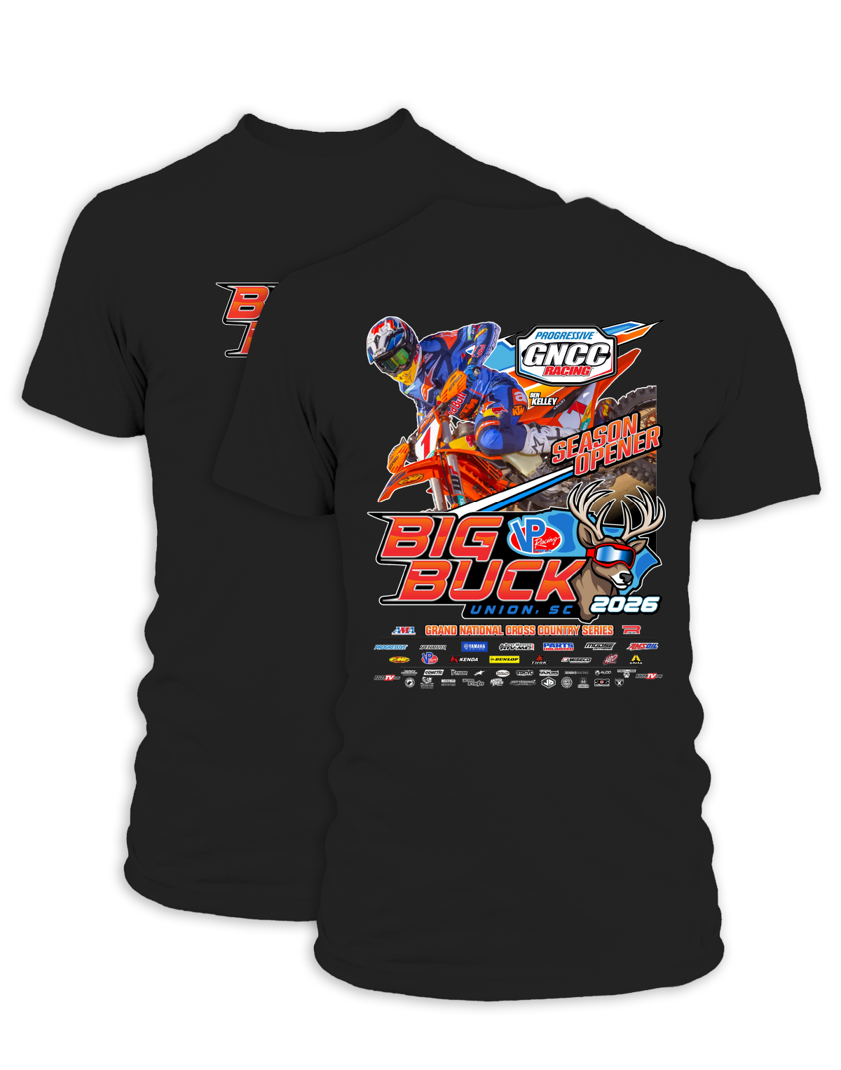 26 GNCC Big Buck Event Tee Bike