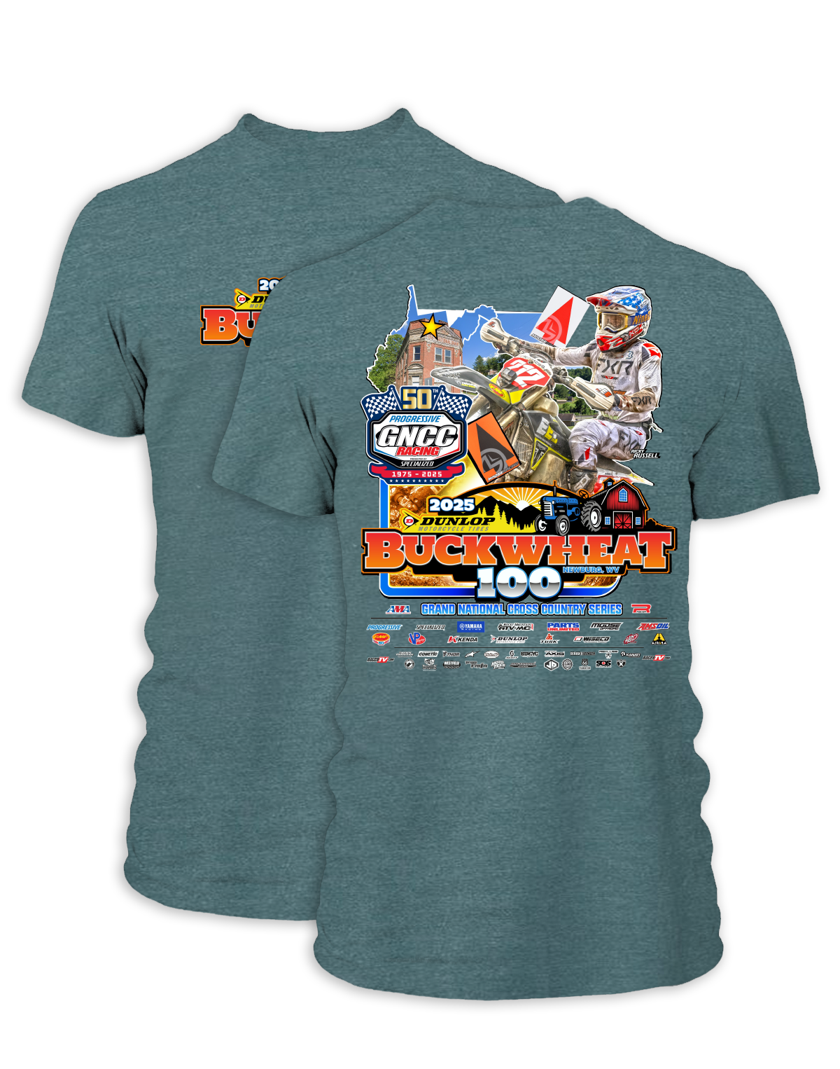 25 GNCC Buckwheat Event Tee Bike