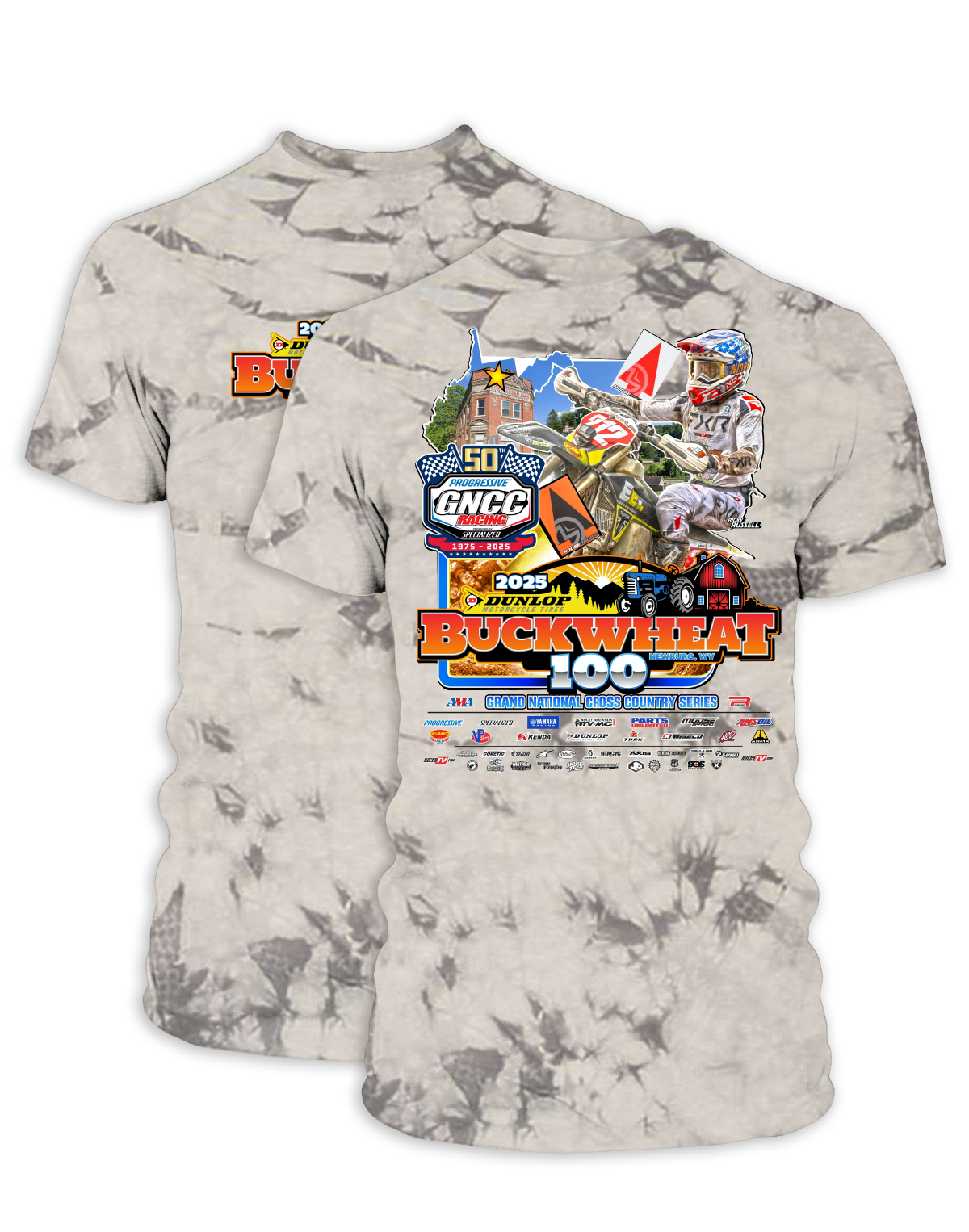 25 GNCC Buckwheat Event Tee Bike