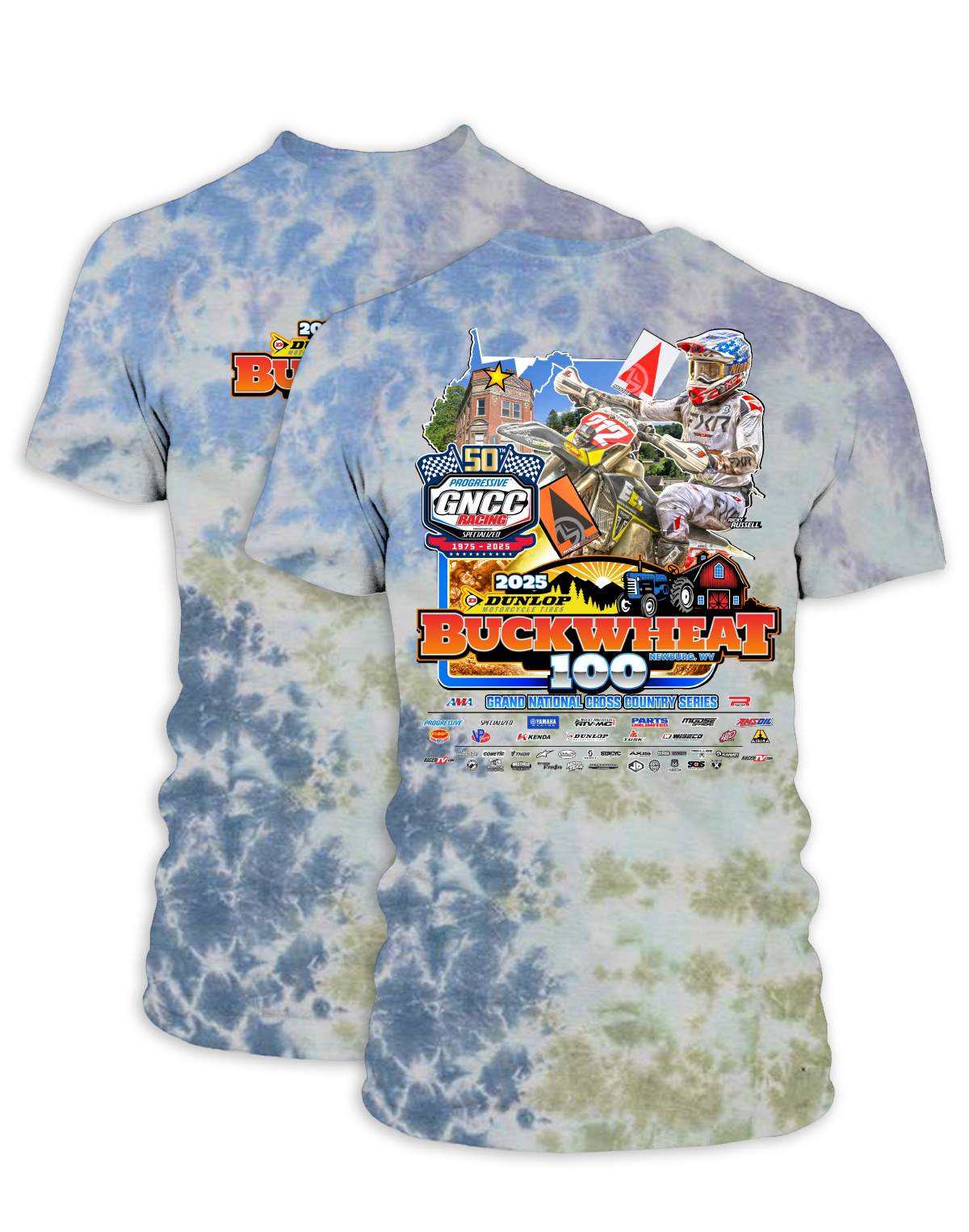 25 GNCC Buckwheat Event Tee Bike