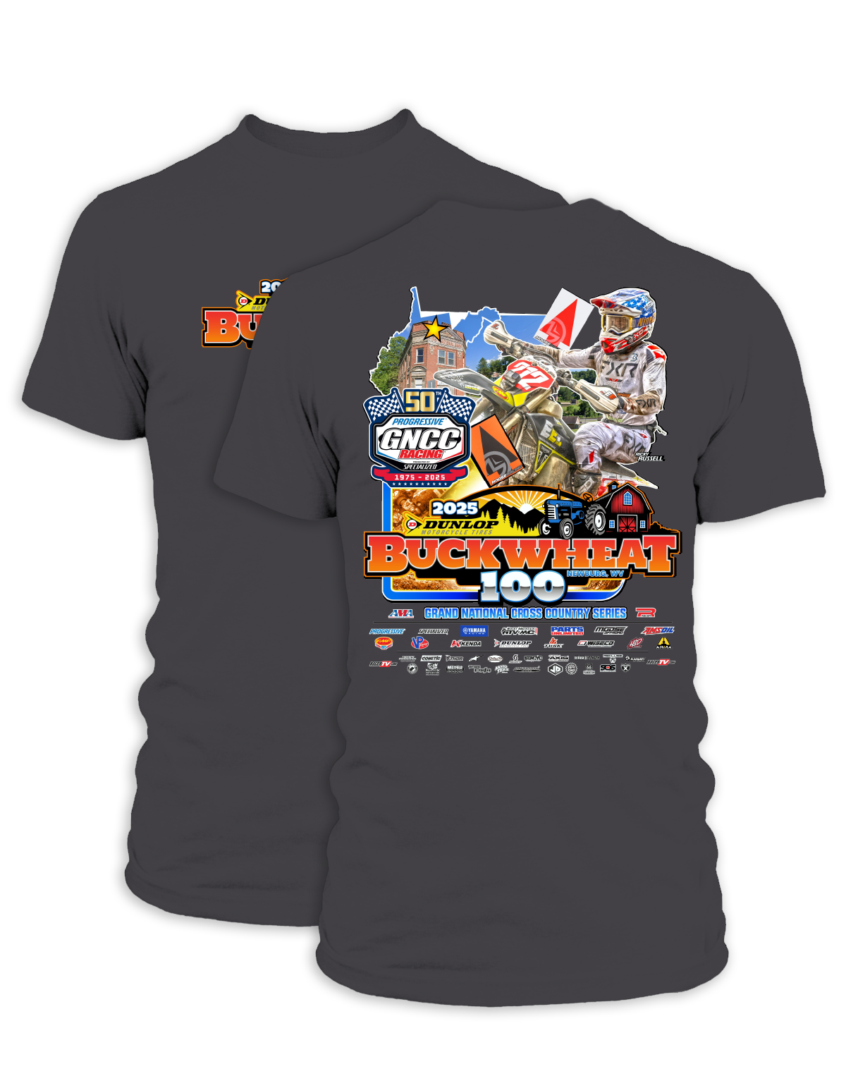 25 GNCC Buckwheat Event Tee Bike