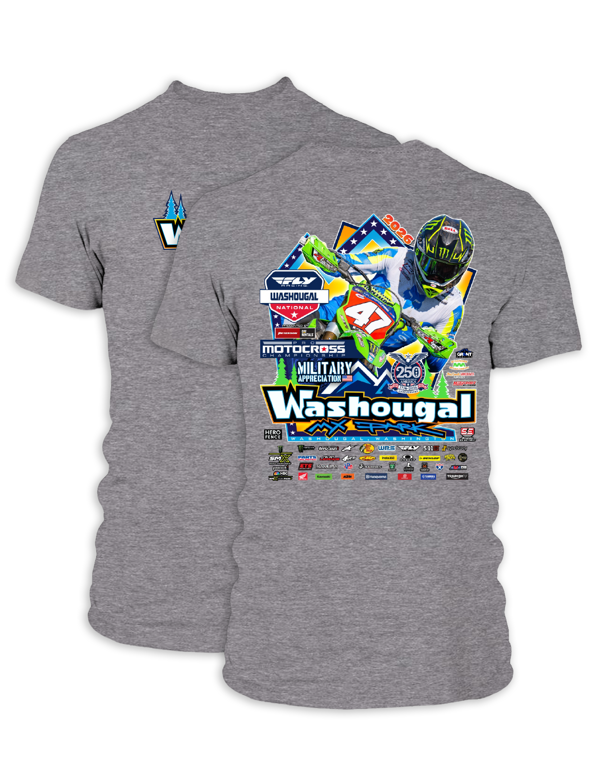 26 MX Washougal Main Adult Event T-Shirt