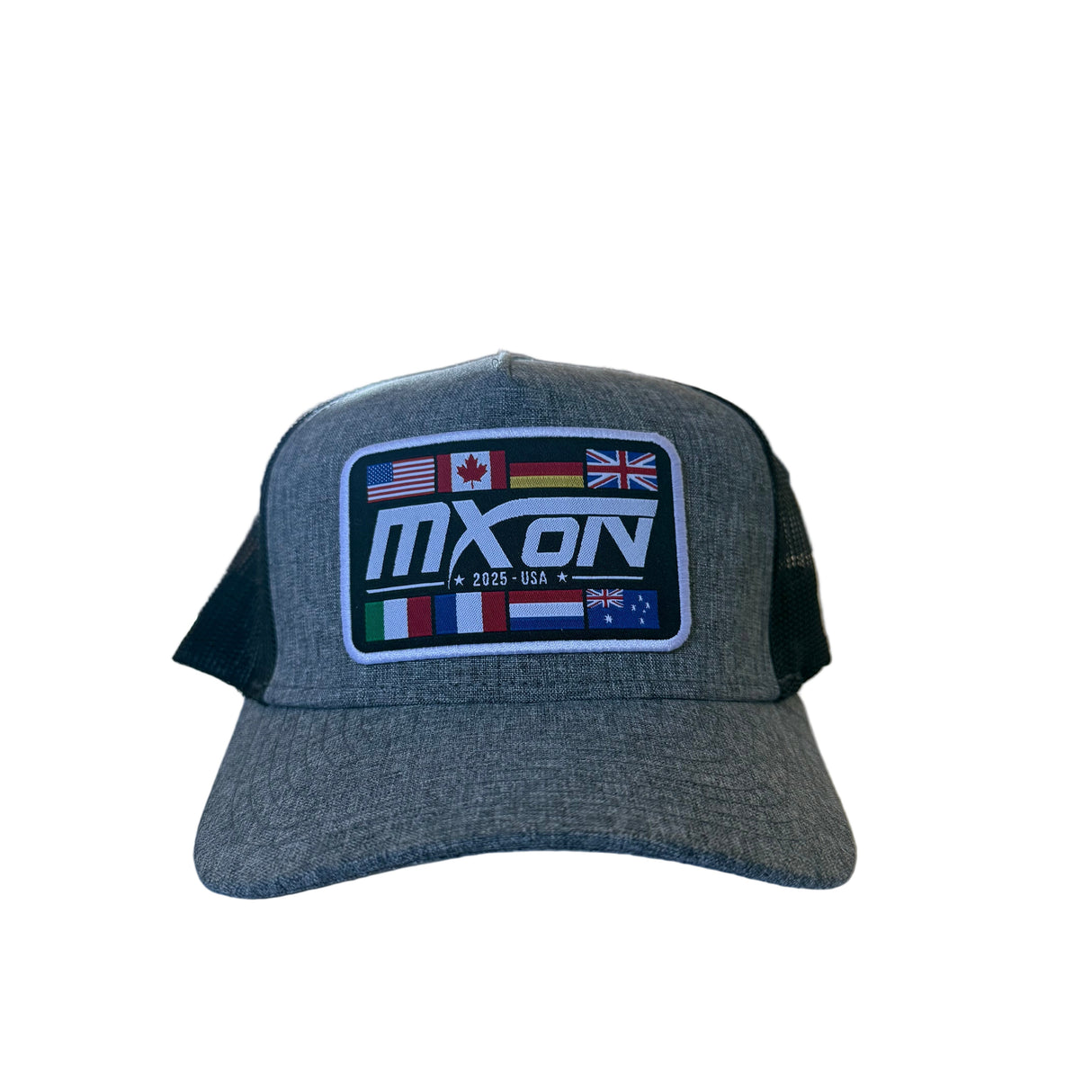 25 MXON Ironman Flag Woven Patch Hat Hat
