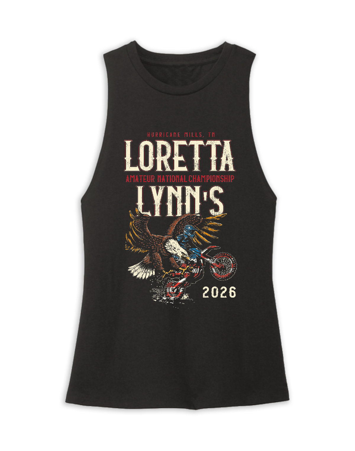 26 Loretta Lynns Amateur Ladies Moto Freedom Muscle Tank