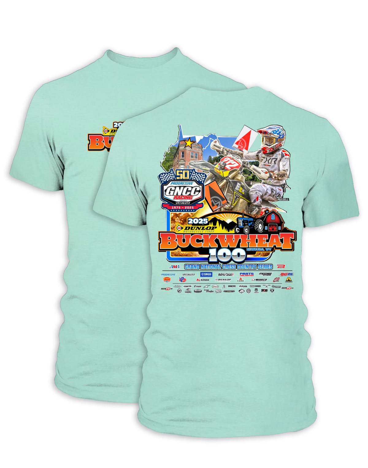 25 GNCC Buckwheat Event Tee Bike
