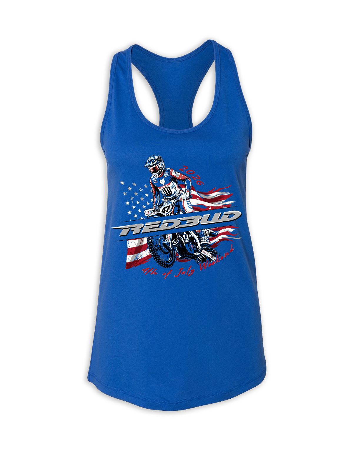 26 MX Redbud Patriotic Ladies Tanks