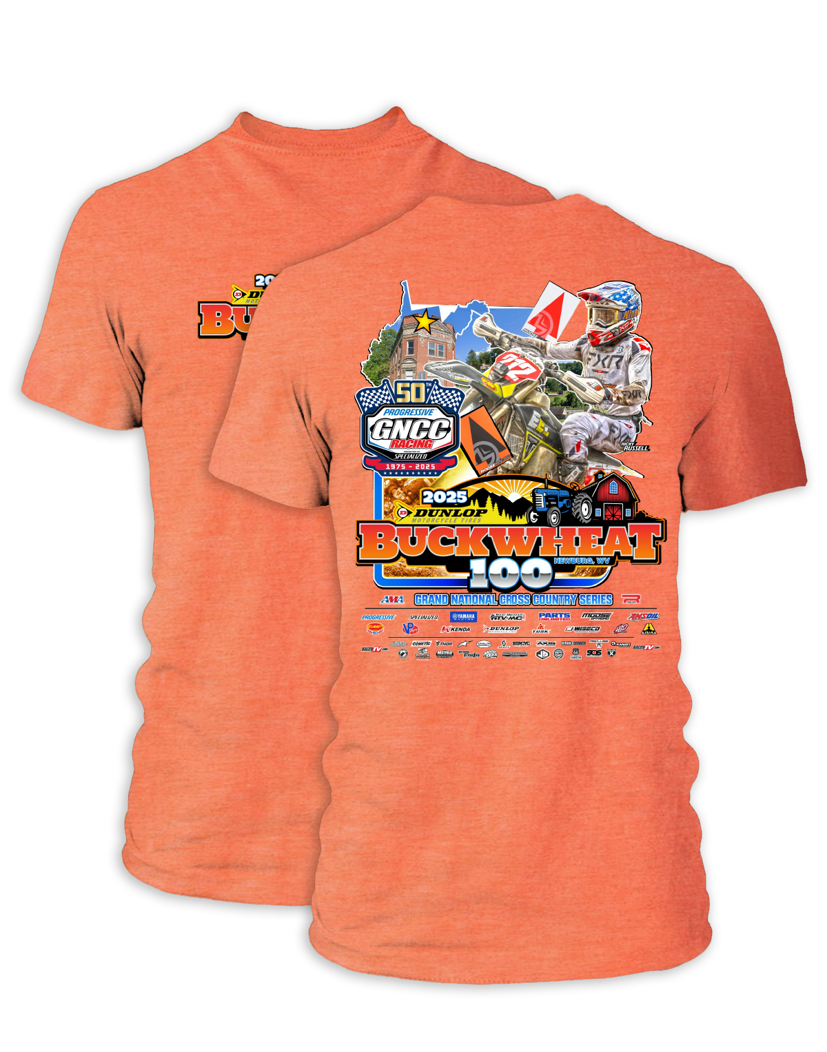 25 GNCC Buckwheat Event Tee Bike