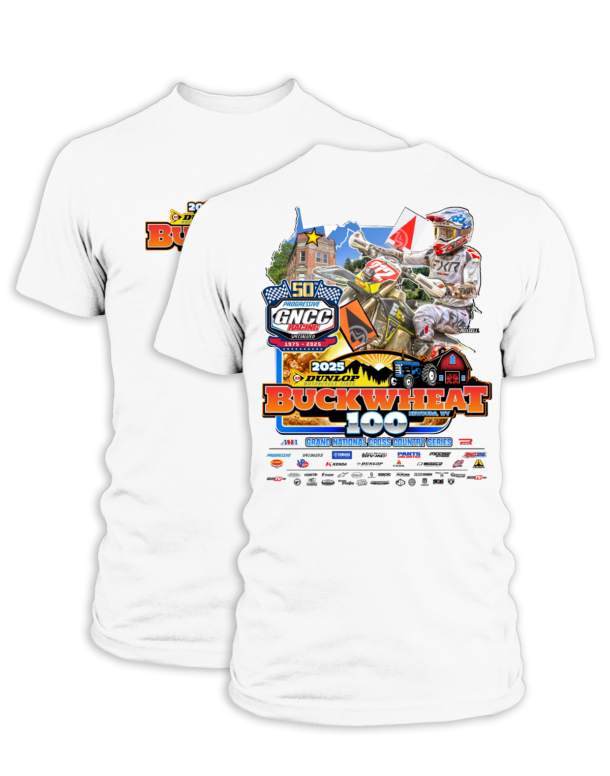 25 GNCC Buckwheat Event Tee Bike