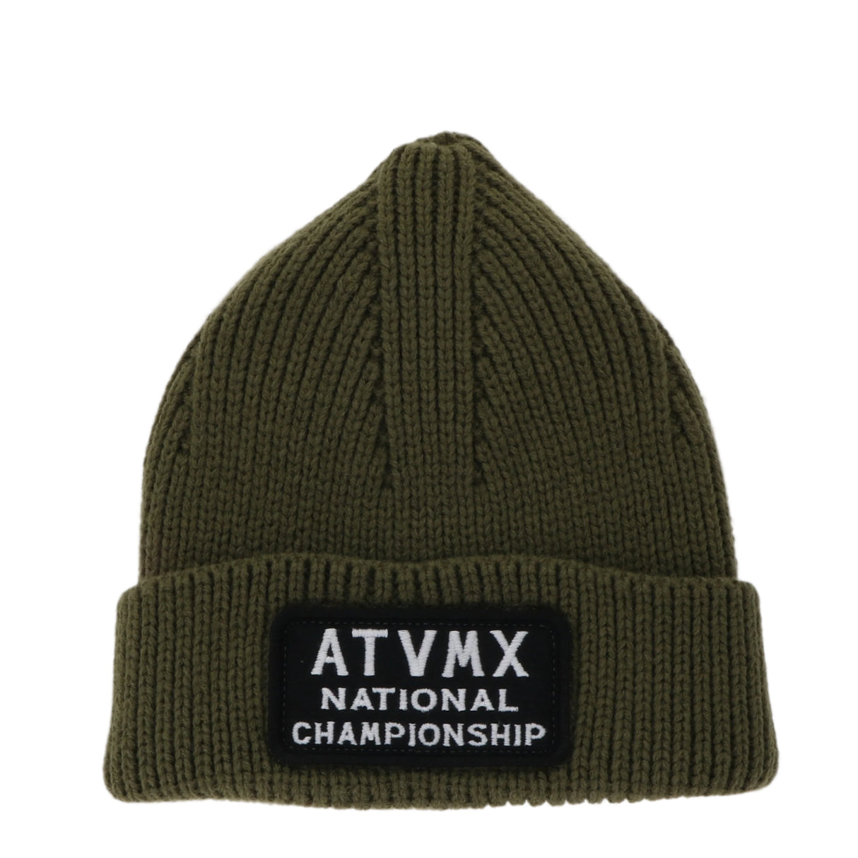 ATVMX Series Legacy Ribbed Knit Cuff Beanie - Army Green