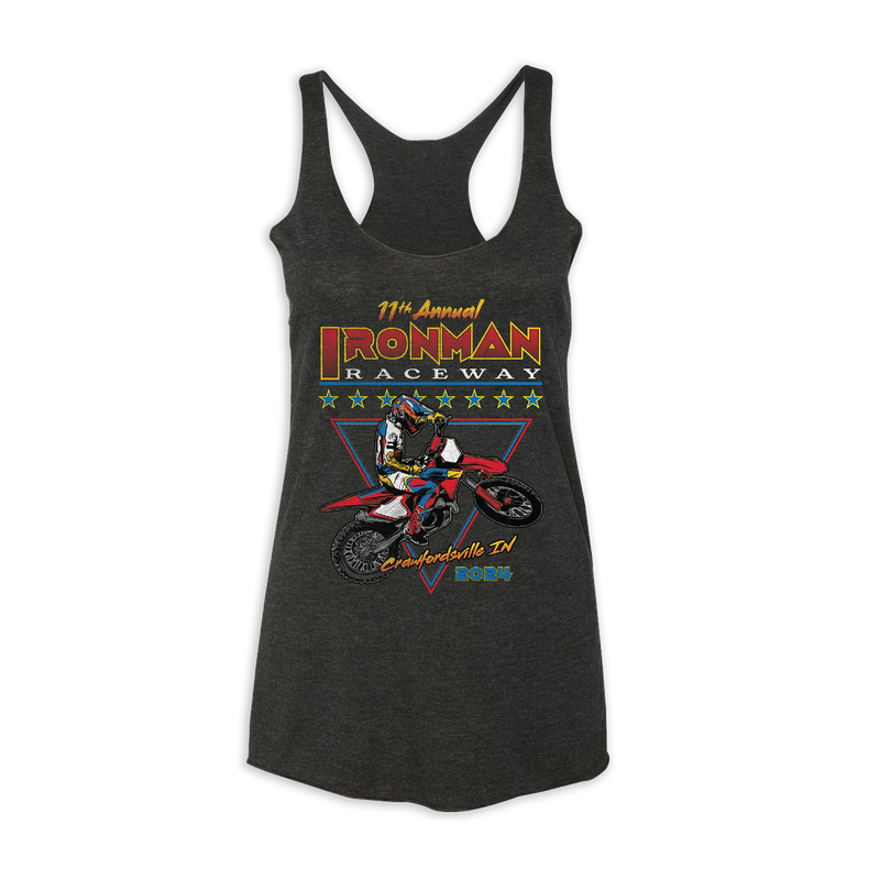 2024 MX Ironman Ladies Endurance Vintage Black Tank Top