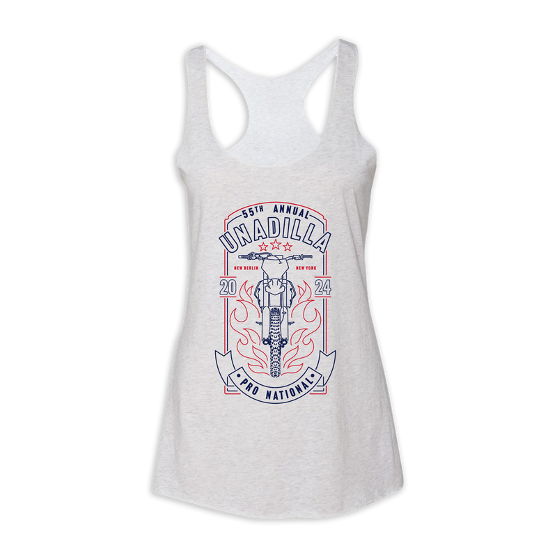 2024 MX Unadilla Ladies Heather White Tank Top