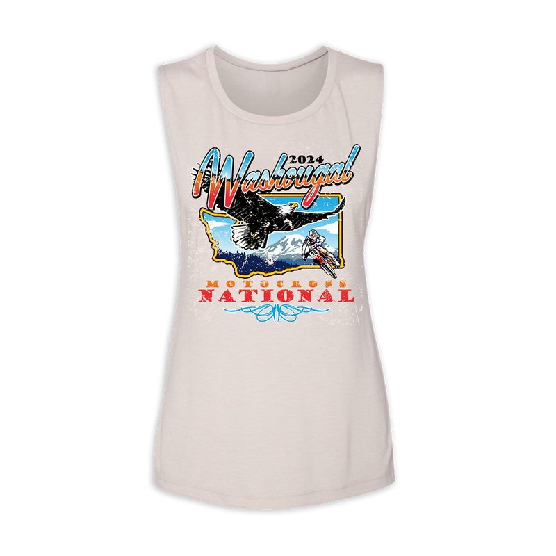 2024 MX Washougal Ladies Ivory Outline Tank