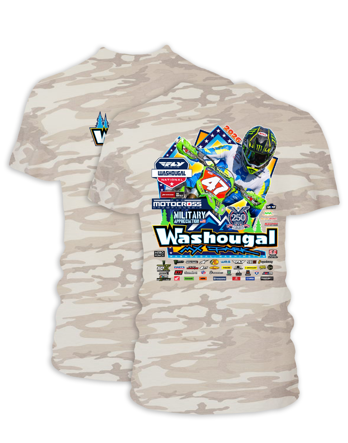 26 MX Washougal Main Adult Event T-Shirt
