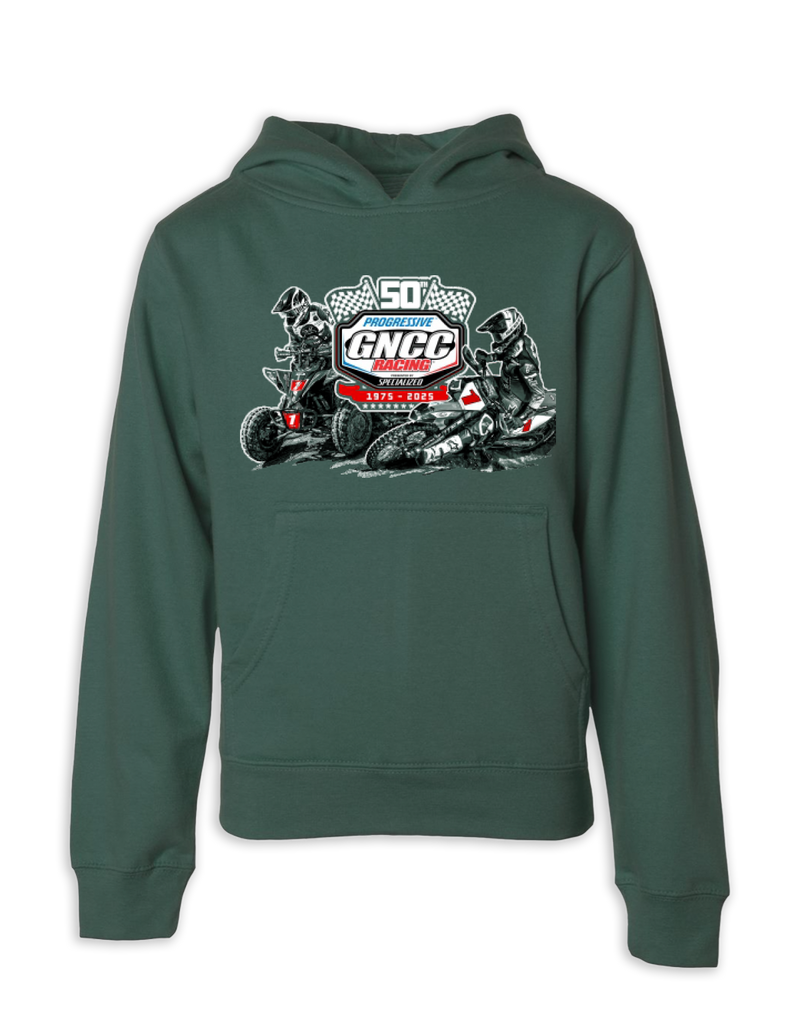 25 GNCC Series Cloudy Days Green Sweatshirt Youth