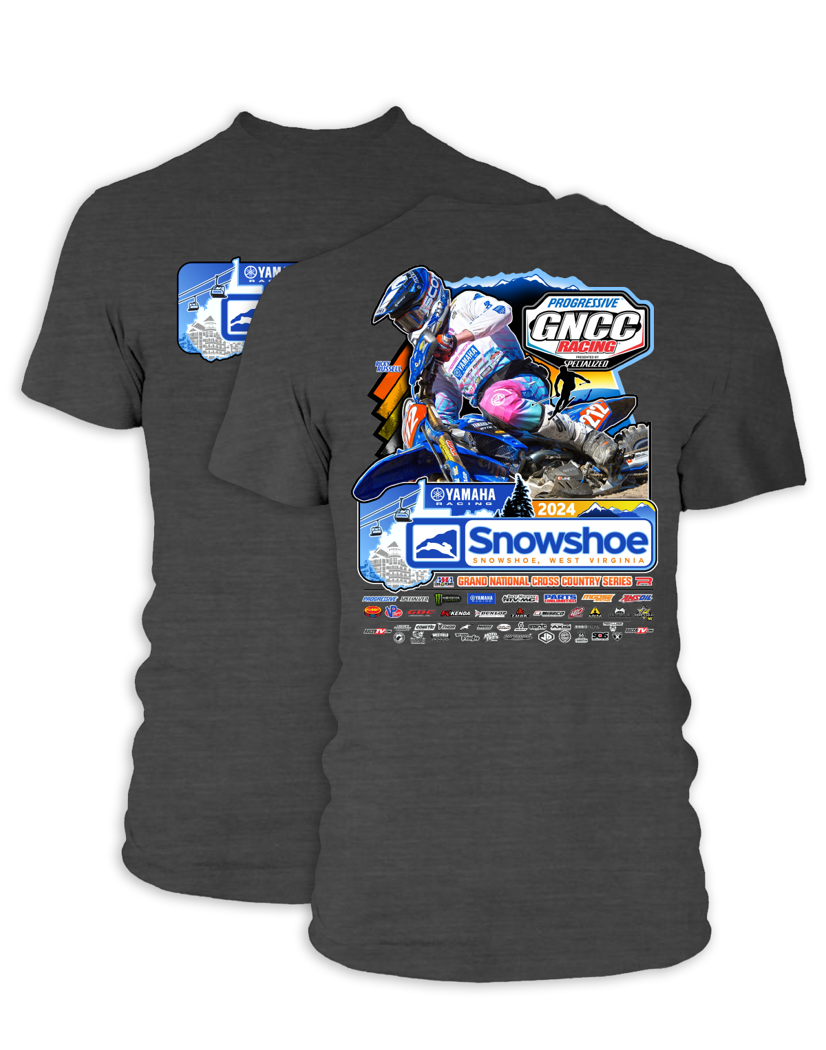 2024 GNCC Snowshoe Adult Bike Event T-Shirts