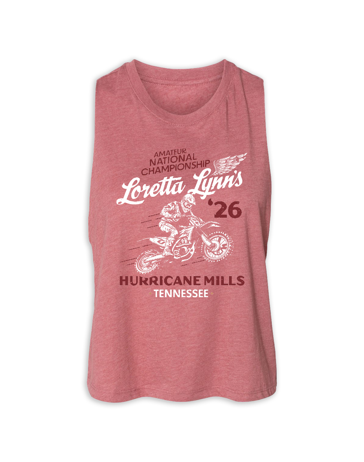 26 Loretta Lynns Amateur Ladies Flying High Crop Racerback Tank