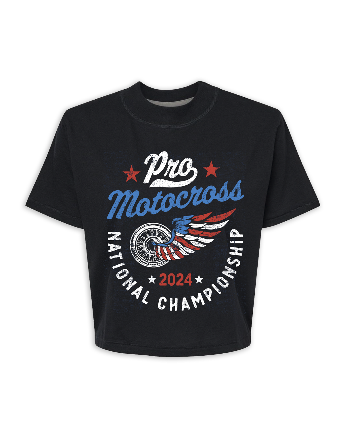 2024 MX Series Ladies Boxy Crop Black Tee