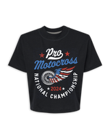 2024 MX Series Ladies Boxy Crop Black Tee