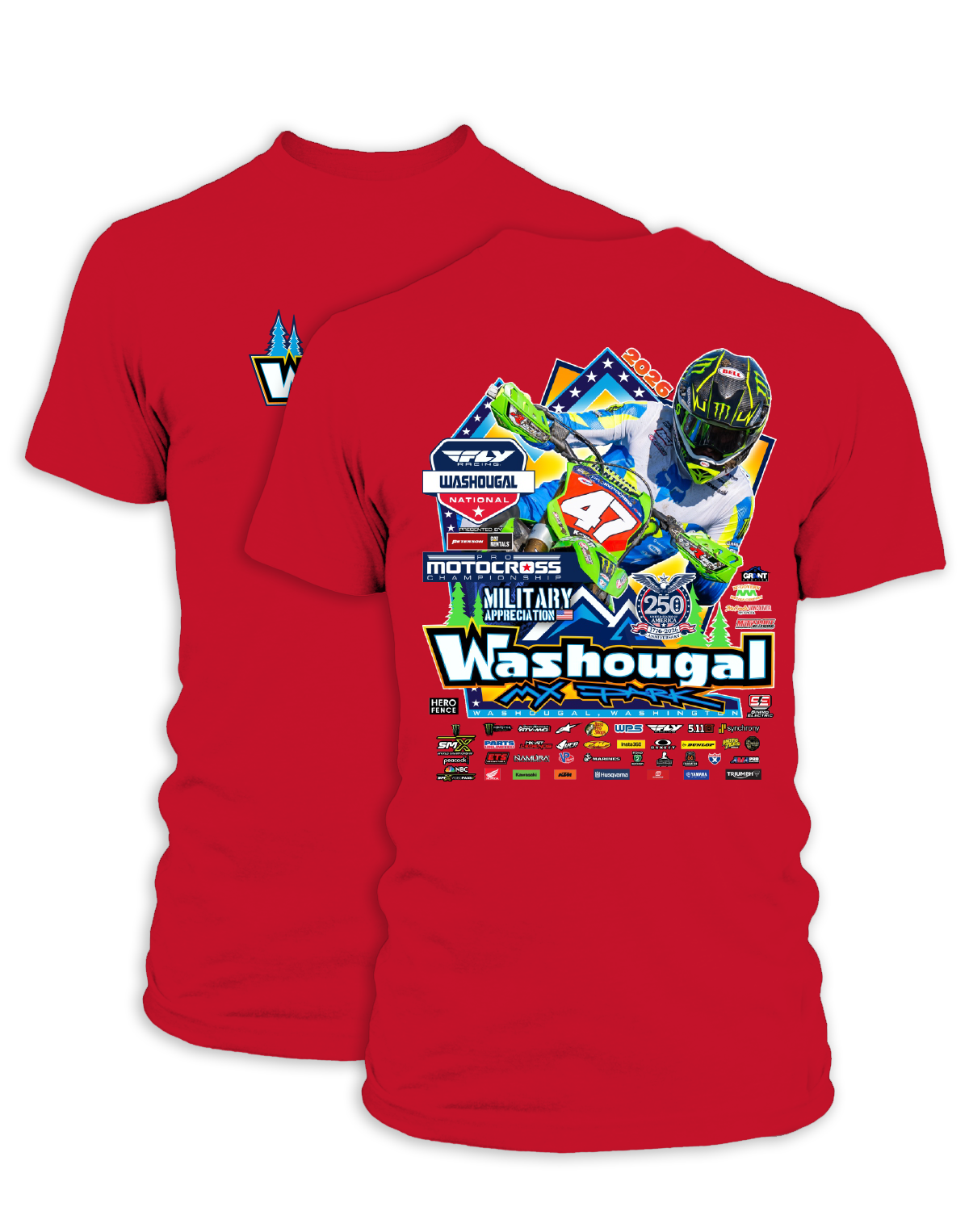 26 MX Washougal Main Adult Event T-Shirt