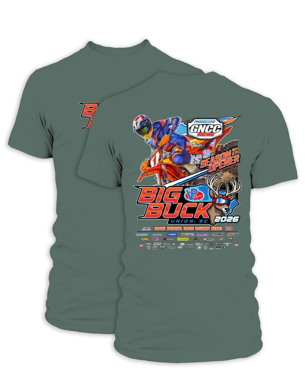 26 GNCC Big Buck Event Tee Bike