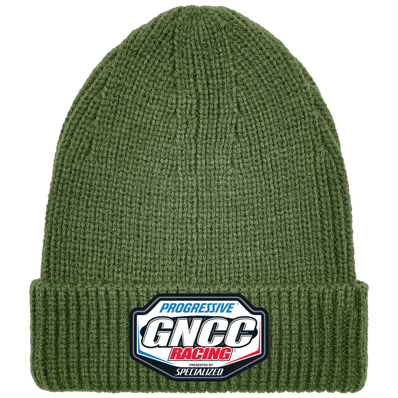 GNCC Series Legacy Ribbed Cuff Green Beanie