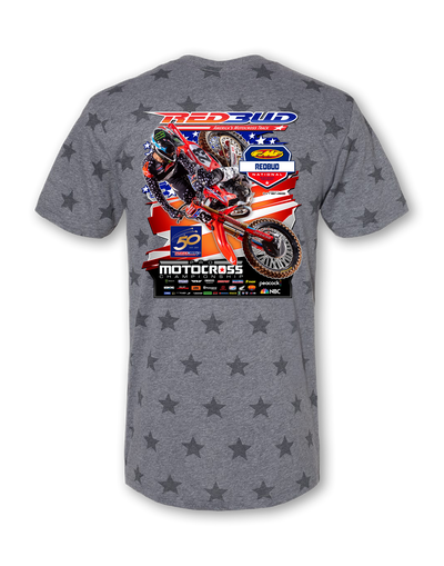 2023 MX Redbud Event Grey Star T-Shirt